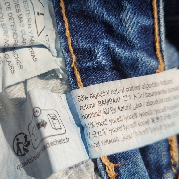 Zara High Waist Wide Leg Jeans Blue Size 4 - Picture 12 of 15